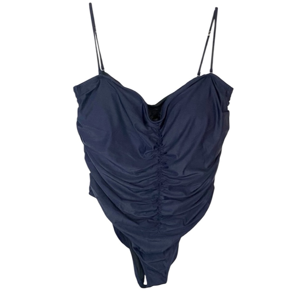 NWT J. Crew Plus Ruched Sweetheart One-piece Swimsuit in Navy